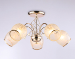 Подвесная люстра TR3189/5 GD/CL/FR золото/прозрачный/белый матовый E27/5 max 40W D600*285