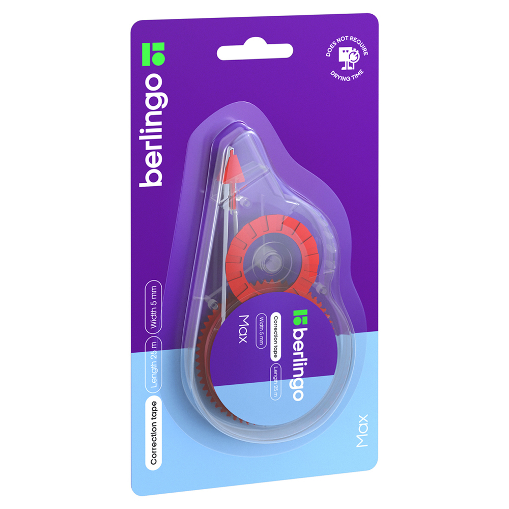 Корректирующая лента Berlingo "Max", 5мм*25м, блистер, европодвес