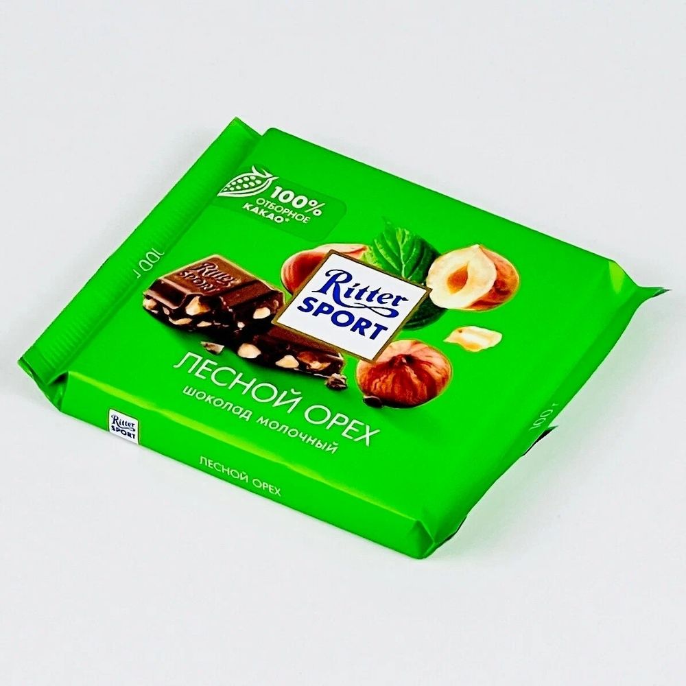Шоколад молочный Ritter Sport Лесной орех 100 г x 4 шт