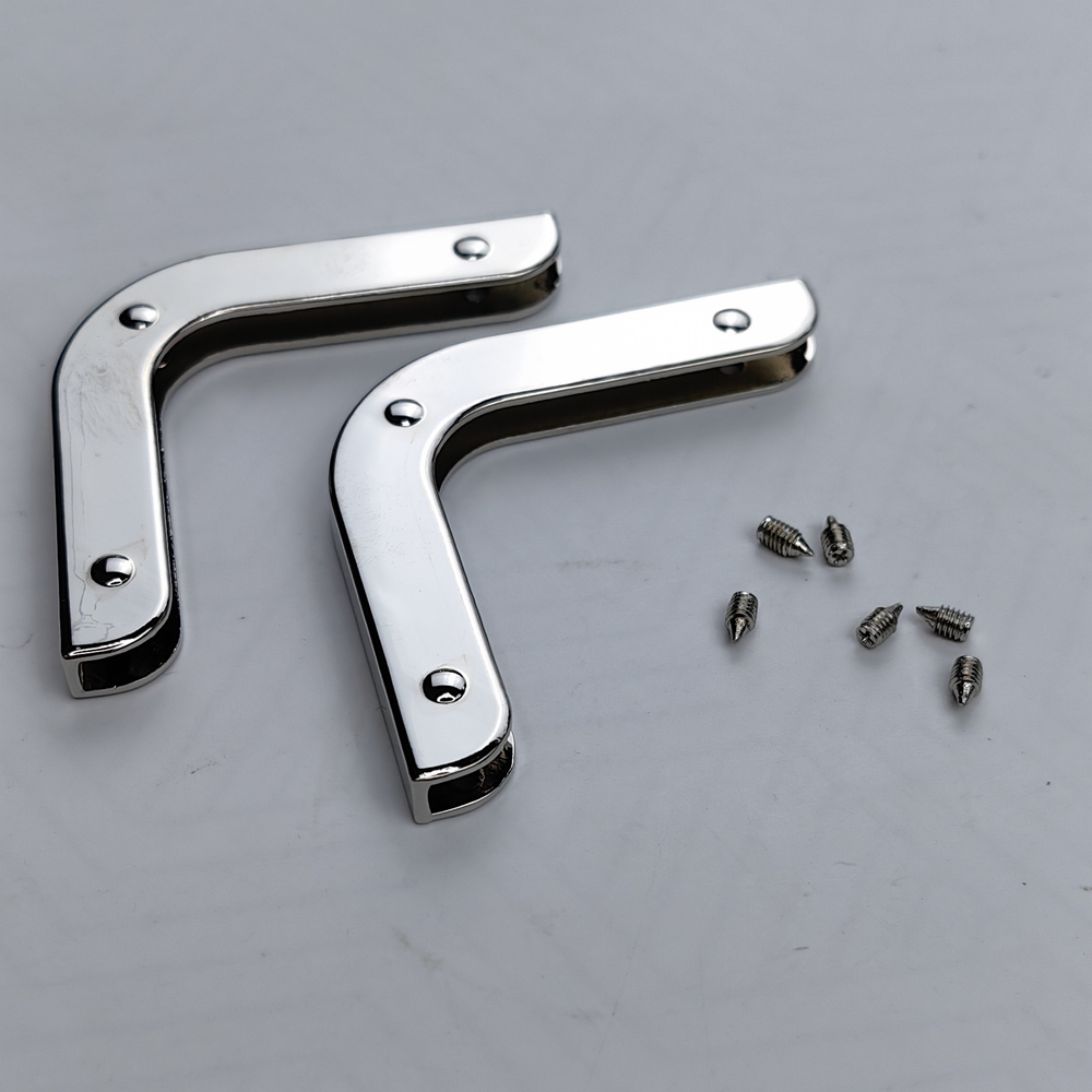 Уголки для сумки скругленные Серебро