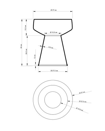 Оливковый приставной столик “Флумс”