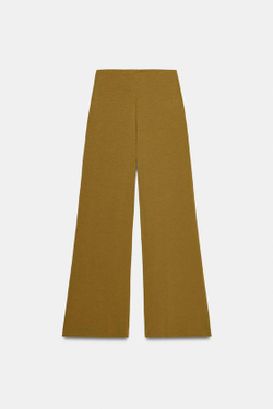 ZARA СТРУЯЩИЕСЯ БРЮКИ-ПАЛАЦЦО, ОХРА