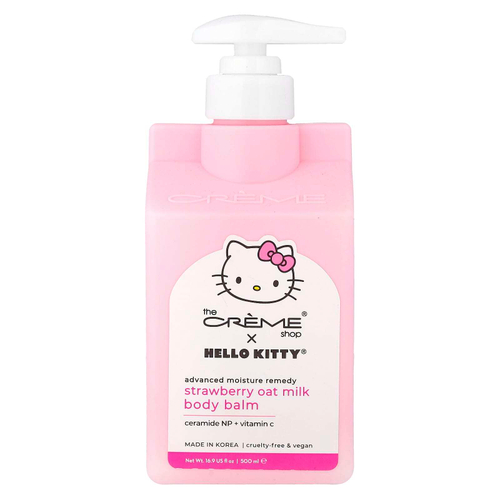 The Creme Shop, Hello Kitty®, улучшенный увлажняющий бальзам для тела, клубничное овсяное молоко, 500 мл (16,9 жидк. унции)