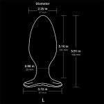 Черная анальная вибропробка 5,7см с управлением через приложение Lovense Hush 2 Anal Vibrating Butt Plug Size L Black