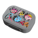 Ланч-бокс с декором "смешарики", 180x130x50мм, 0,98л (серый)