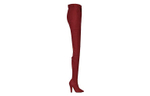 SAINT LAURENT Cow Leather Knee high Boots Women"s Red