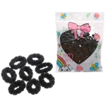 Резинки для волос 100шт «МИНДАЛЬ», цвет черный, d-2см●