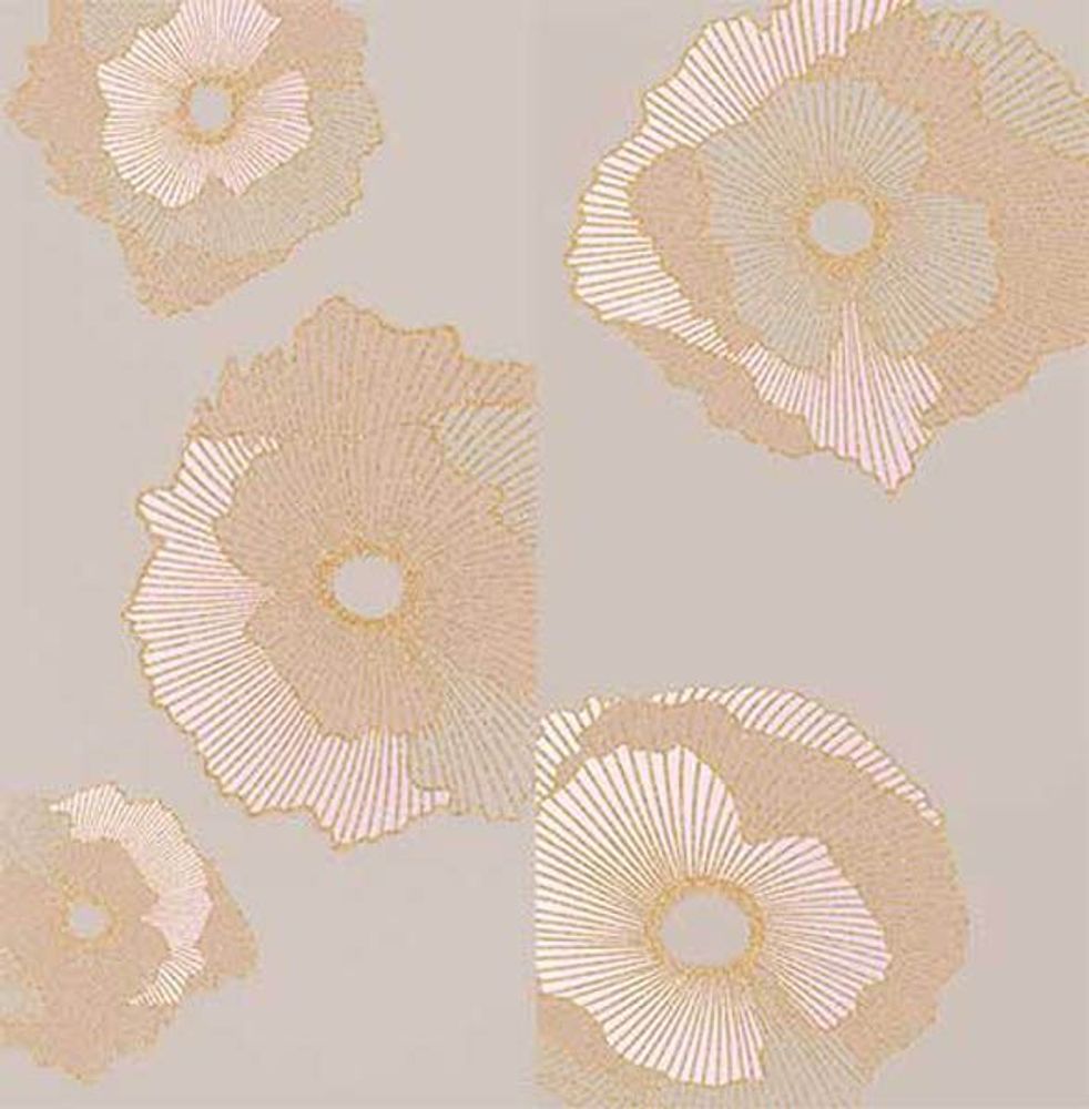 Панно Mono Golden flowers (06-01-1-36-03-13-2434-0) (компл. из 2 шт)