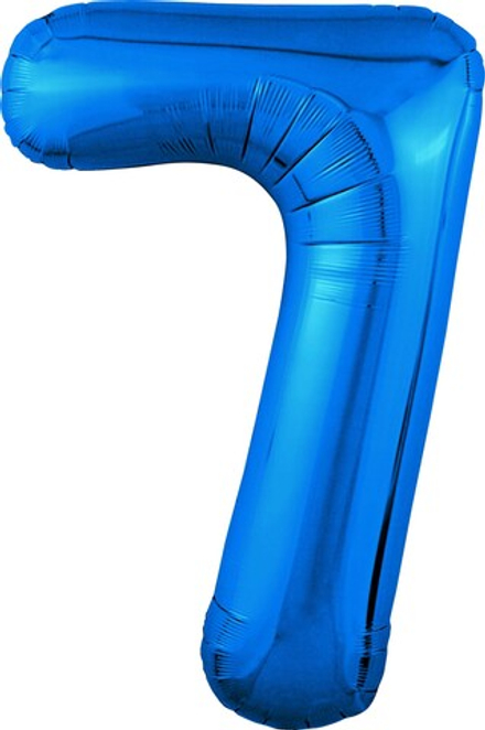 Шар (40""/102 см) Цифра, 7 Slim, Синий, 1 шт. в упак. и77