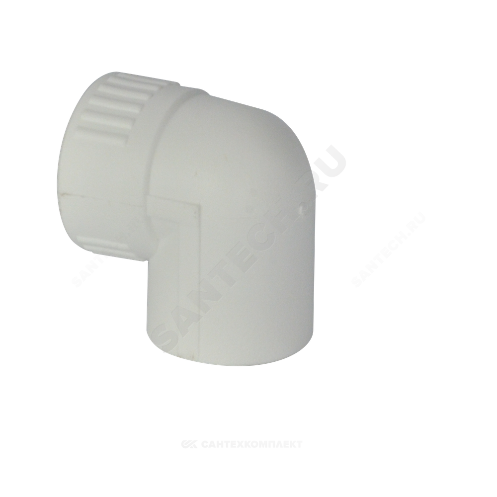 Угольник PP-R комбинированный белый Дн 20х3/4"х90гр ВР ZFPCL