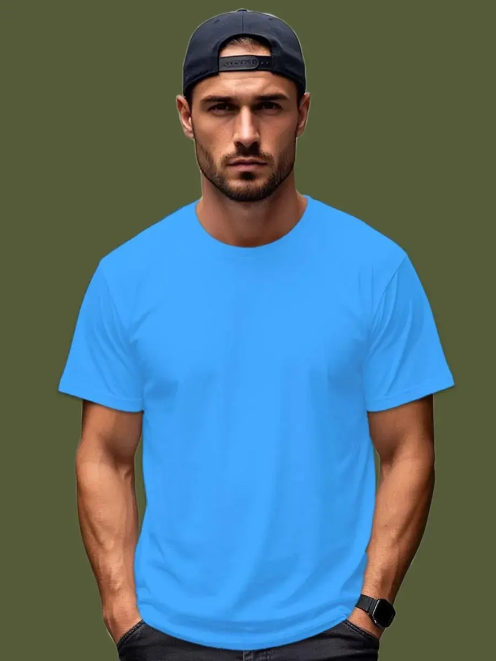 Футболка Взрослая.Премиум однотонная.1 шт