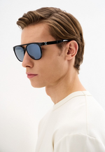 Спортивные очки HILX Valkyrie Shiny Solid Black / Black Mirror Polarized Lens