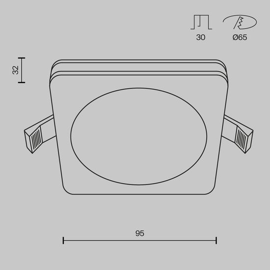 Встраиваемый светильник Technical DL2001-L7B4K