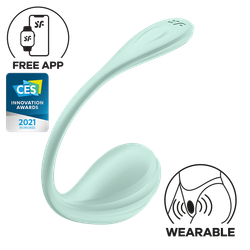 Виброяйцо Satisfyer Smooth Petal, мятный