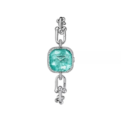 Часы - браслет из серебра 925 с бриллиантами, Tiffany 💠Hard Wear watch blue ||