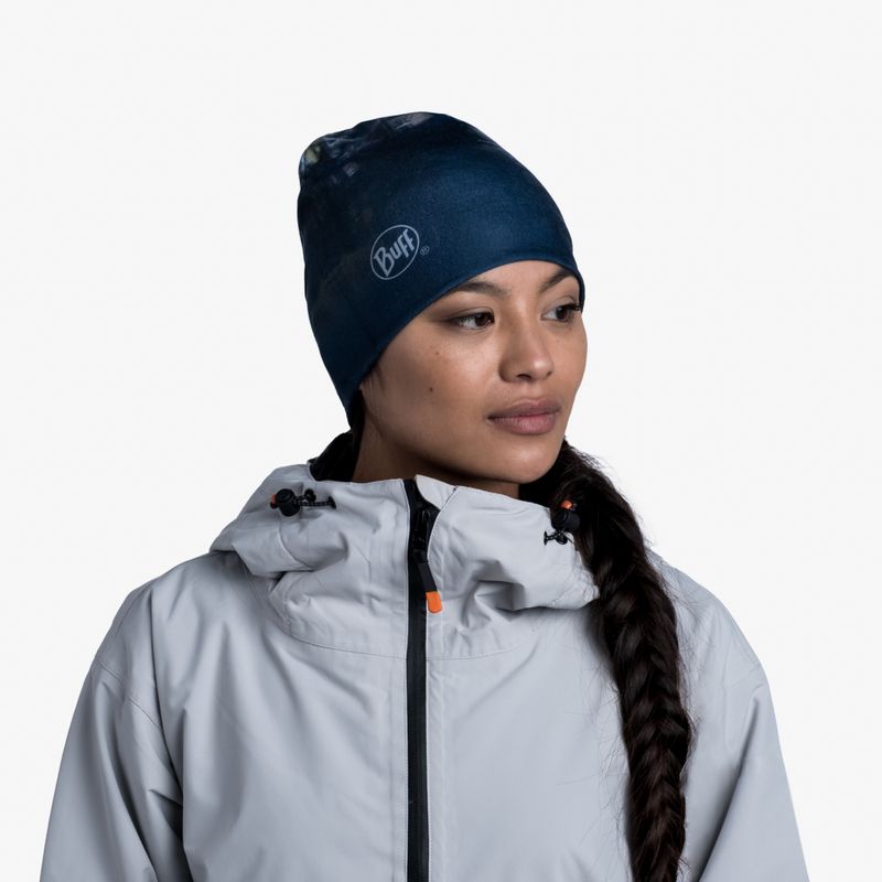Тонкая теплая спортивная шапка Buff Hat Thermonet Hunder Multi Фото 5