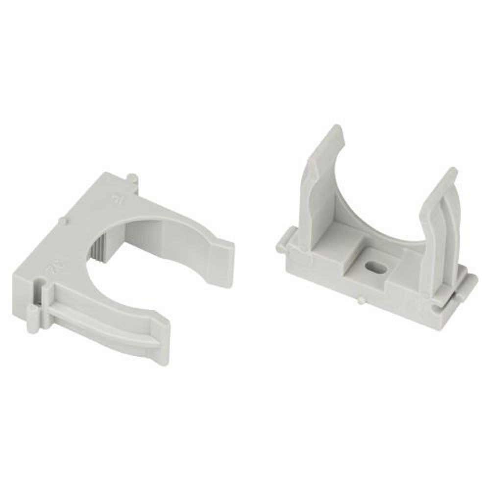 Держатель для труб (клипса) d32мм для прямого монтажа CLIP-32-G-MP сер. (уп.50шт) Эра Б0062106