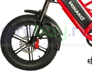 Электровелосипед Minako FOX-L 2.0 (48v/23Ah) Литые диски - Красный фото 3