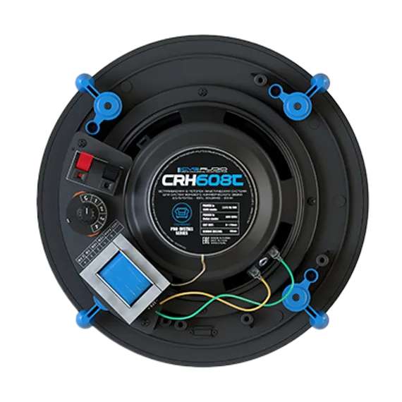 CVGAUDIO CRH608T потолочный динамик, мощность 2.5/5/10/15W — 100V, 30W(RMS)