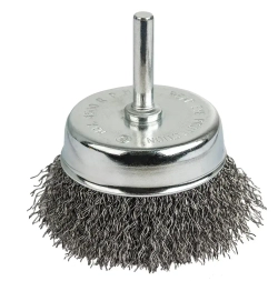Кордщетка для дрели чашеобразная мягкая ПРАКТИКА 75 мм, хвост 6 мм