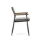 Bona Уличный стул из алюминия в черной отделке и массива тикового дерева