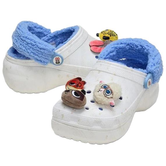 Crocs Classic Platform Clog 'White Blue'