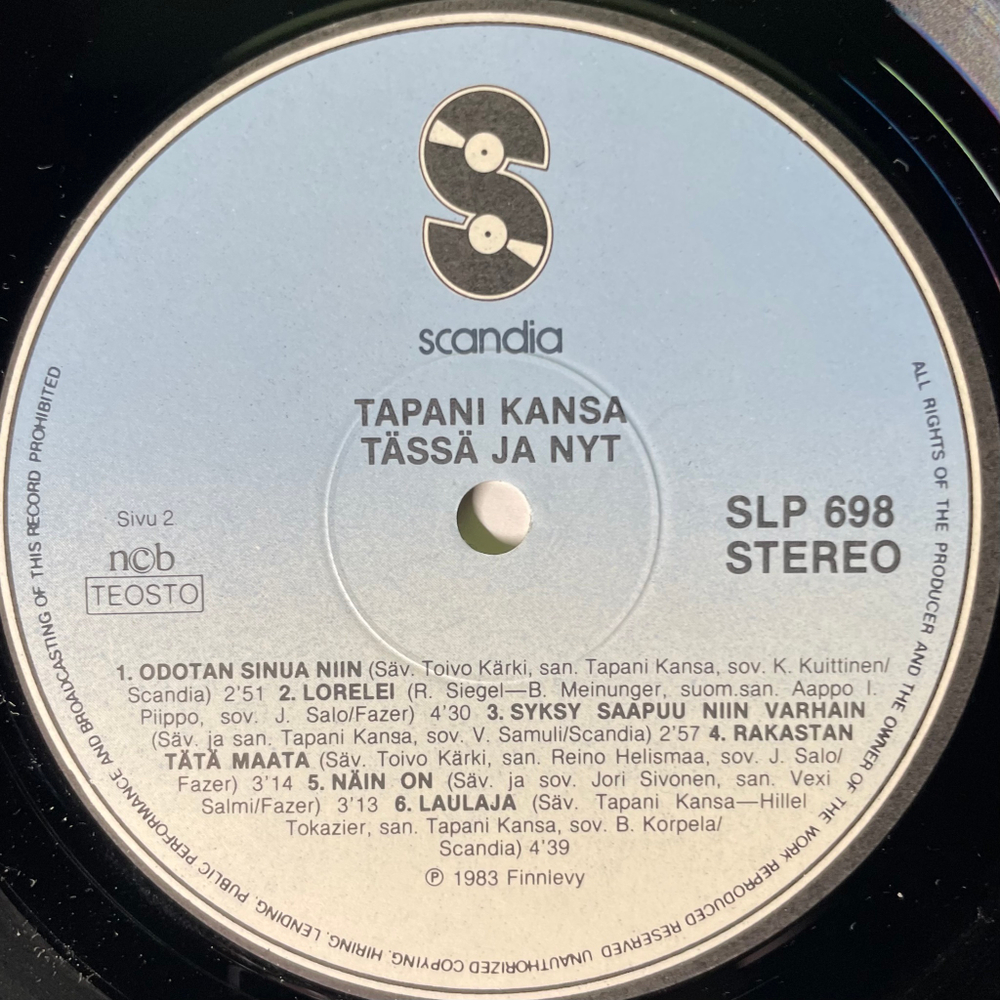 Tapani Kansa ‎– Tassa Ja Nyt (Финляндия 1983г.)