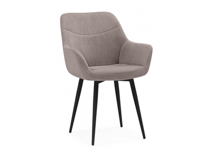 Стул на металлокаркасе Woodville Флюид латте (zd 290), черный