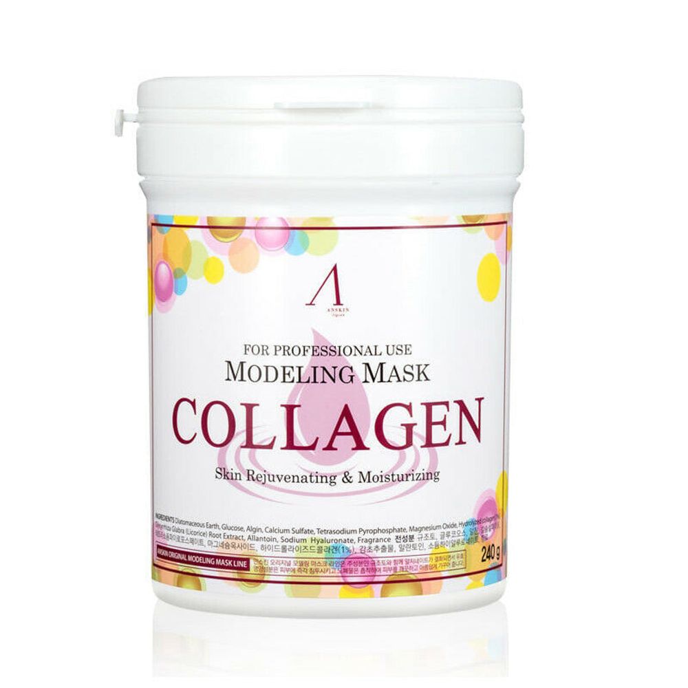 Альгинатная антивозрастная укрепляющая маска с коллагеном ANSKIN COLLAGEN MODELING MASK 240g