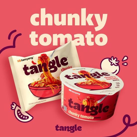 Паста Samyang TANGLE с густым томатным соусом 105г (Корея)