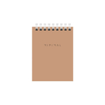 Блокнот МАЛЫЙ ФОРМАТ А7 75х105 мм, 40 л., гребень, картон, клетка, BRAUBERG "Minimal Classic"
