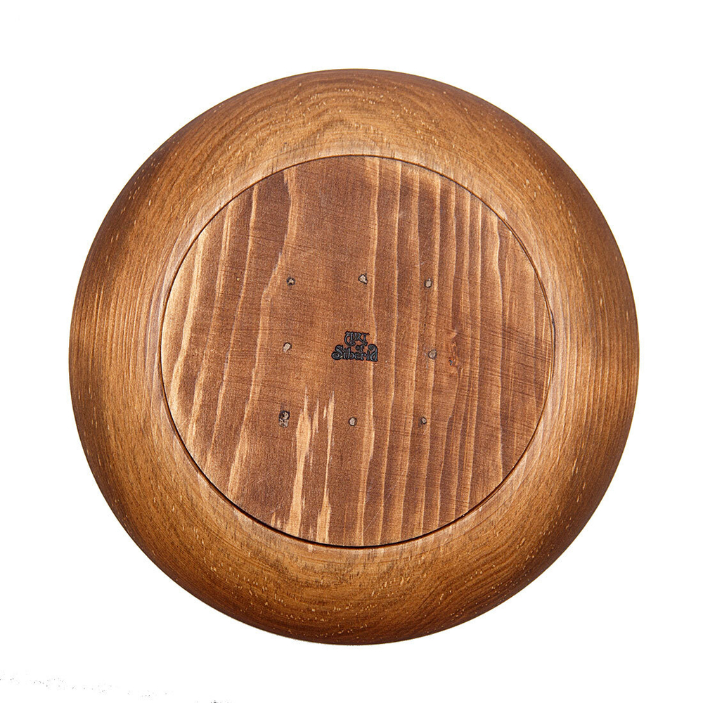 Деревянная плоская чаша-тарелка Art of Siberia из древесины сибирская пихта 25 см. T58