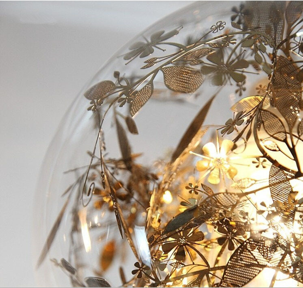 Pendant design lamp Tangle Globe by Artecnica (Gold)