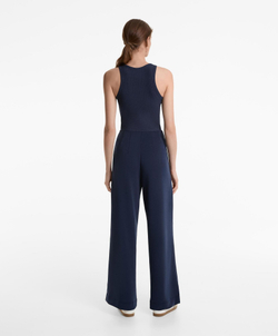 Oysho Топ из смесового модала в рубчик, темно-синий