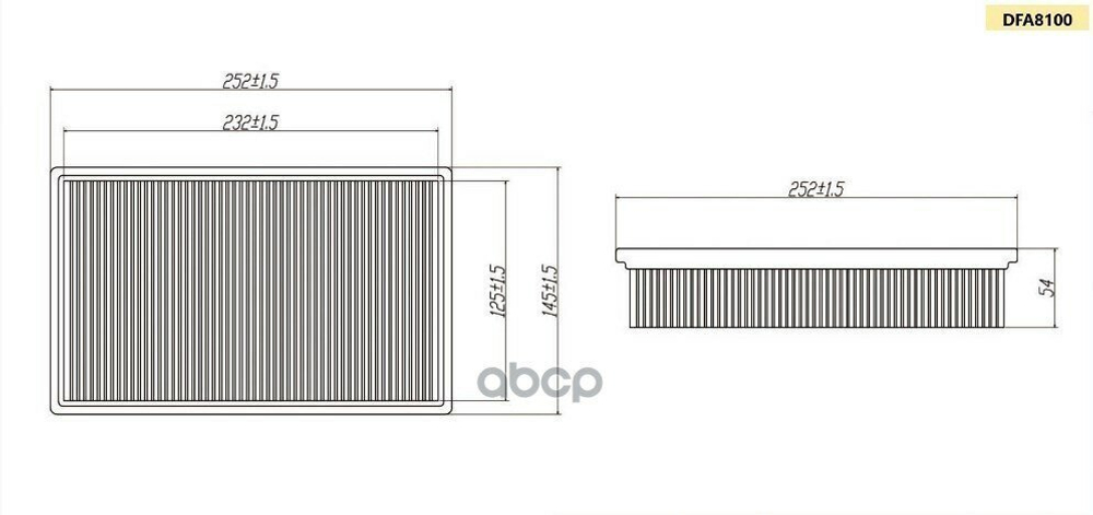 LA-1459 DOUBLE FORCE DFA8100 Фильтр воздушный