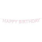 Гирлянда розовая "Happy Birthday" 1.8 м