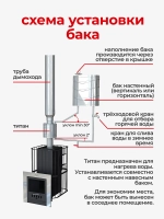 Бак выносной для теплообменника горизонтальный 63 л, AISI 439 0,5 мм