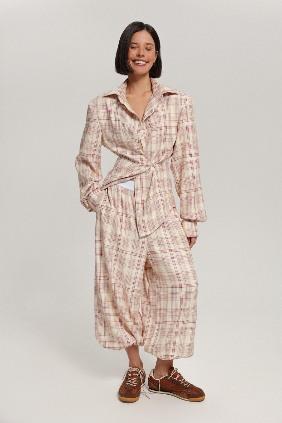 Брюки в клетку