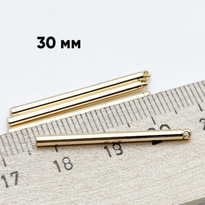 Подвеска Палочка, цвет золото, размер 30*2 мм, цена за 1 шт