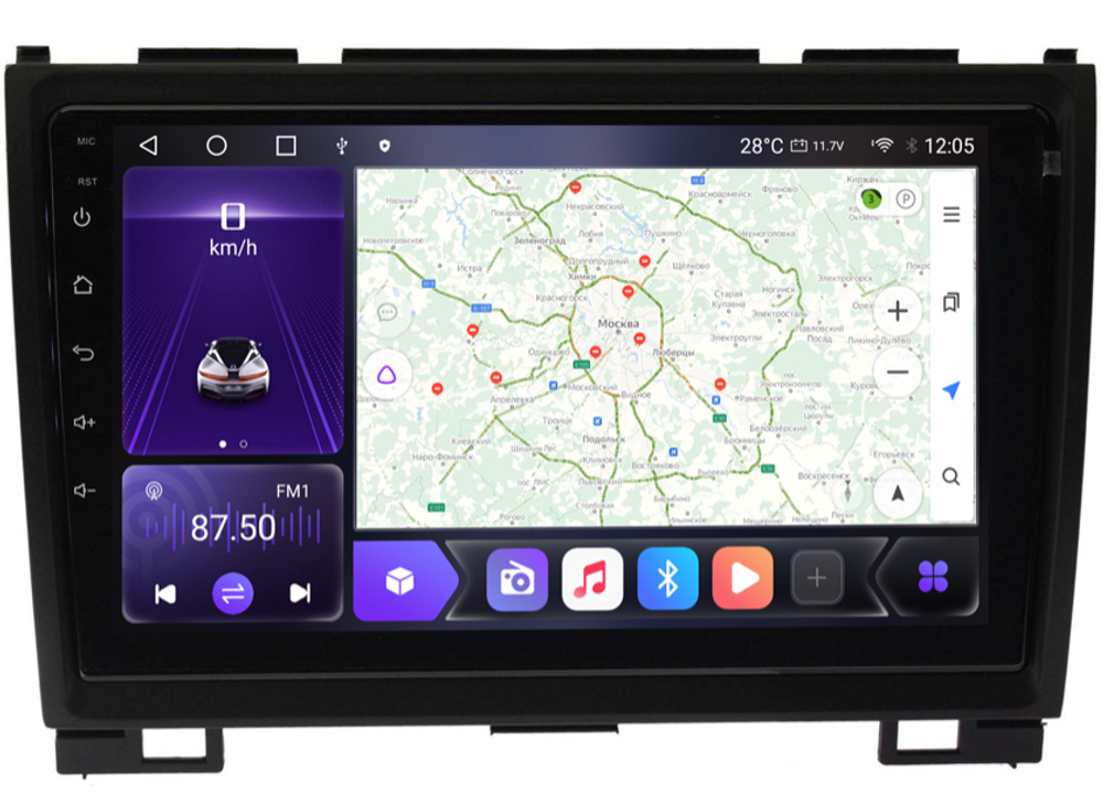 Магнитола Great Wall Hover H3, H5 (круглые воздуховоды) - Carmedia OL-9803-IJ IPS, Android 10, 8 ядер (TS18), 4G SIM-слот