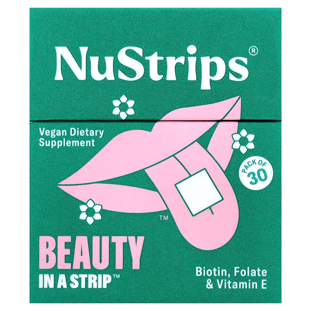 NuStrips, Beauty In A Strip™, сладкая клубника, 30 полосок