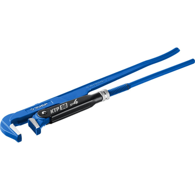 ЗУБР КТР-90, №4, 3″, 670 мм, трубный ключ с прямыми губками, Профессионал (27335-4)