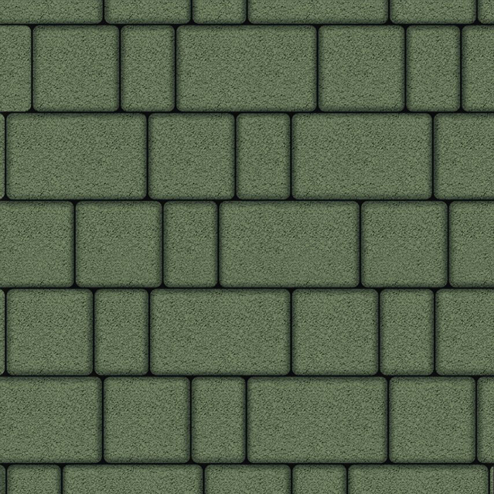 Тротуарная плитка СТАРЫЙ ГОРОД - Гранит Зеленый, комплект из 3 видов плит