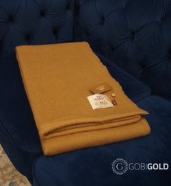 Одеяло тканое из 100% верблюжьей шерсти GOBI 150x200 см. - камел (2022)