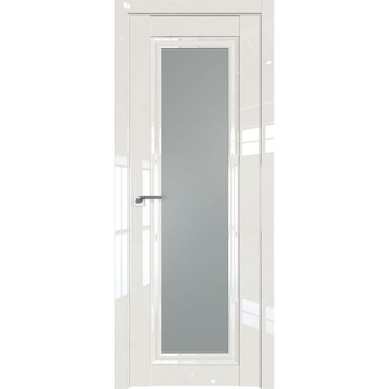 Межкомнатная дверь глянцевая Profil Doors 121L магнолия люкс остеклённая