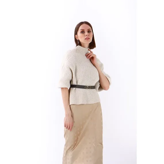 Ремень женский, ширина 2,5 см, резинка, пряжка золото, цвет тёмно-серый