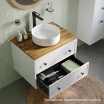 Тумба подвесная IDDIS Torr, со столешницей, 70 см, белый матовый, TOR70WBi95K