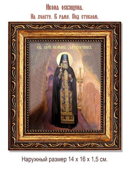 Иоанн Святогорский (Донецкий), затворник преподобный, чтец. Икона на холсте.