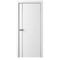 Купить Межкомнатная дверь эмаль Стиль Лайн 4 белая глухая алюминиевая кромка