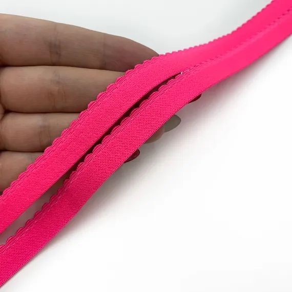 Резинка отделочная розовый неон 12 мм, Китай